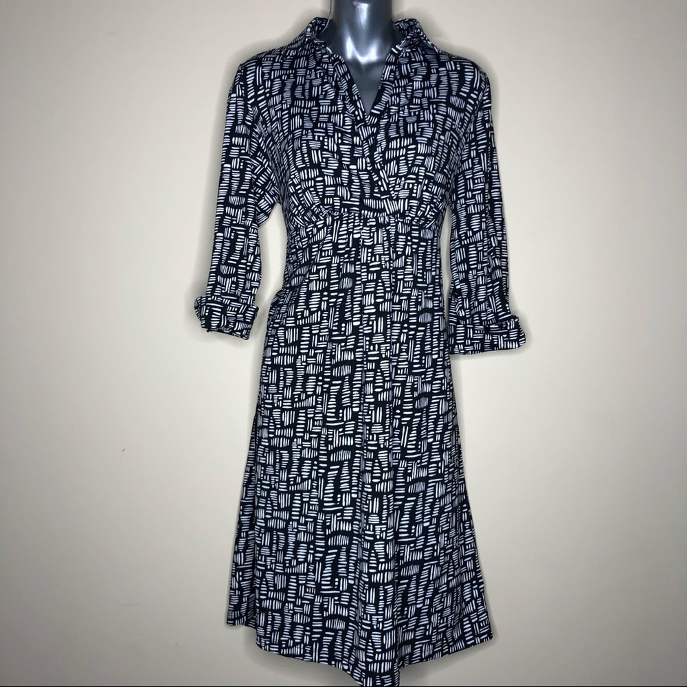 SOLD!! Black and White Maternity Dress - Picture 8 of 11